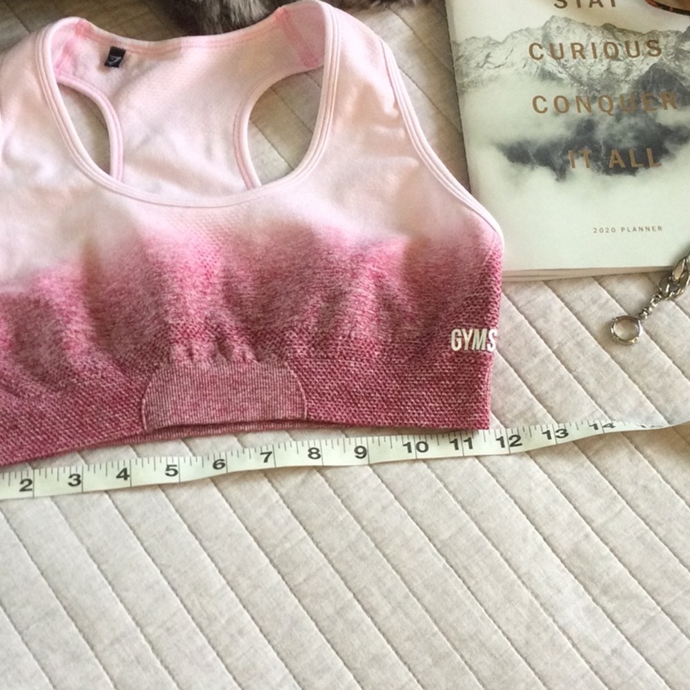 Gymshark Seamless Ombre Pink Sports Bra medium - Picture 2 of 9